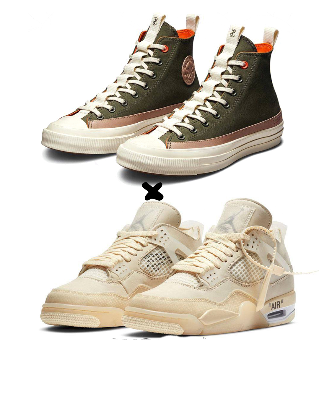 Converse Chuck 70 Hi Todd “Snyder Rebel Prep” X. Nike Air Jordan 4 Retro “Off-White”